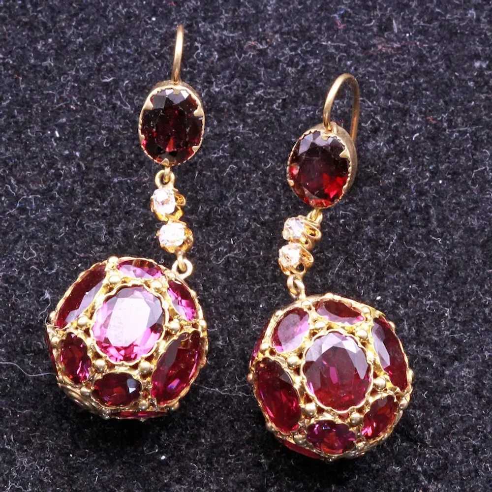 Antique Victorian earrings dangle ear pendants go… - image 12