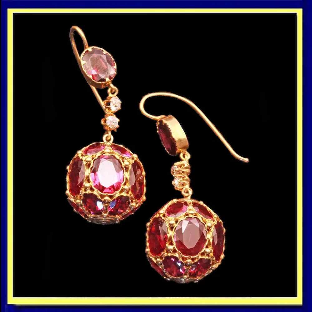 Antique Victorian earrings dangle ear pendants go… - image 7