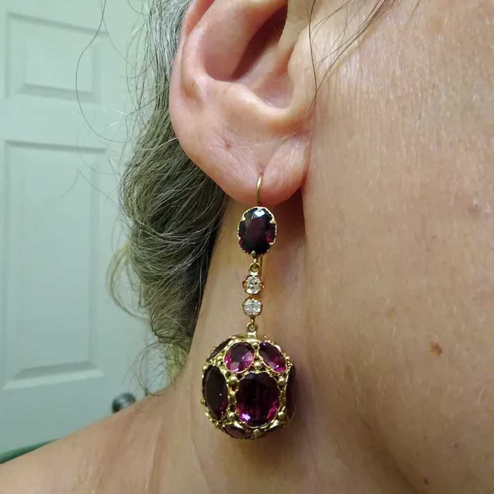 Antique Victorian earrings dangle ear pendants go… - image 8