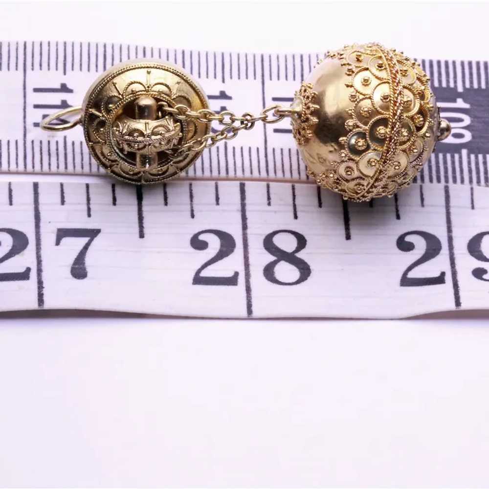 Antique Victorian Etruscan Revival Earrings swing… - image 4