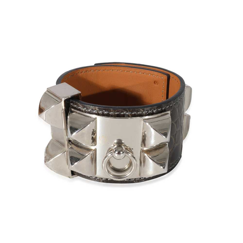 HERMES Collier De Chien Bracelet in Chocolate All… - image 1