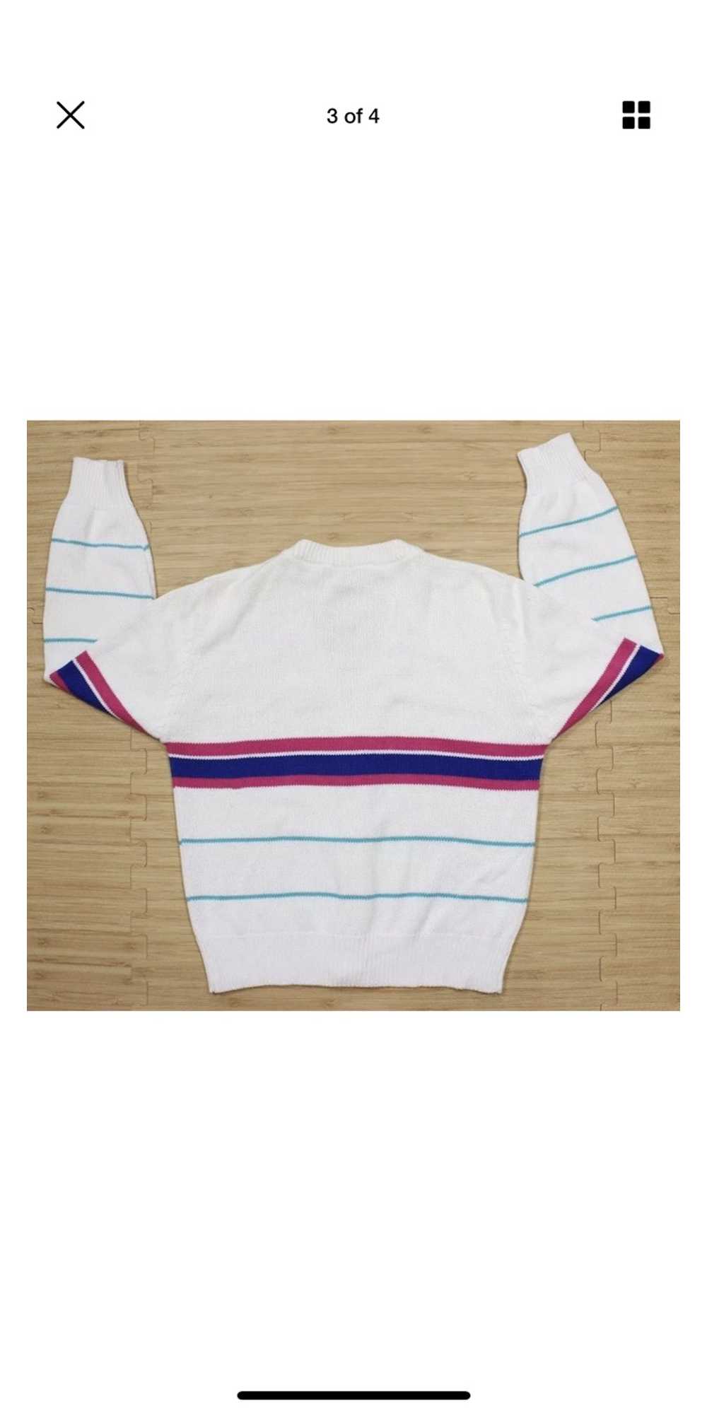 Lacoste FINAL Vintage Stripe Tennis Cardigan Tyle… - image 3