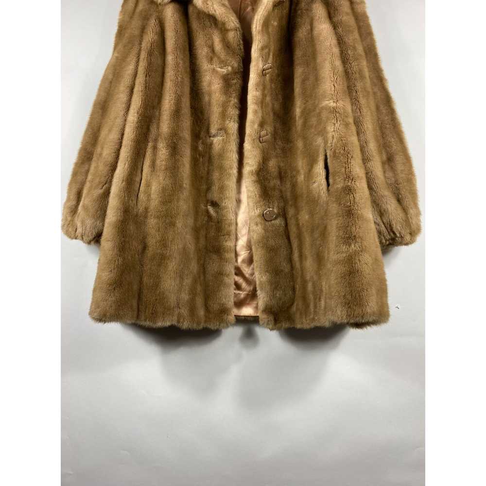 Vintage Vintage Tissavel Faux Fur Jacket Brown Wo… - image 5