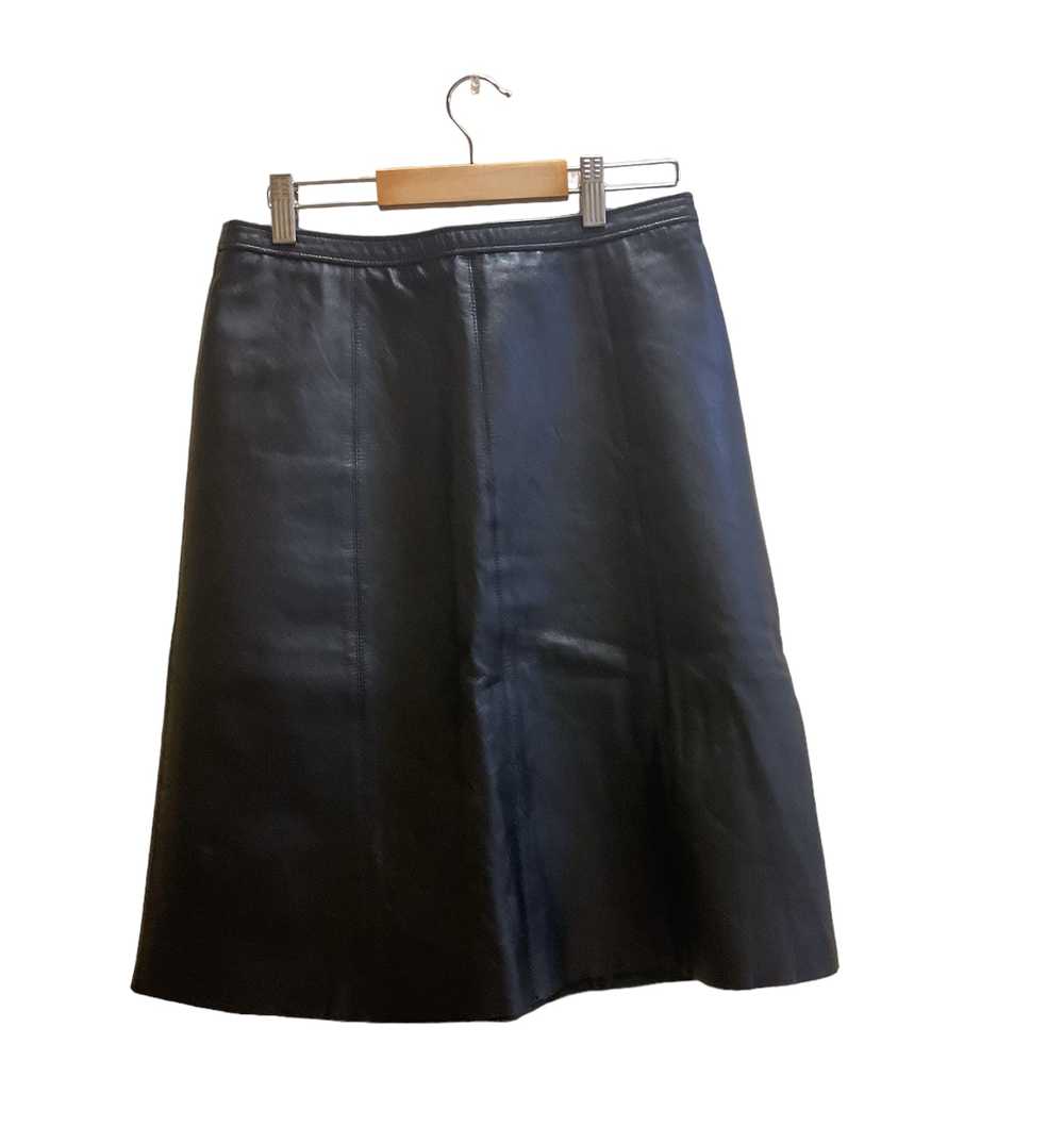 Leather × Vintage Leather Skirt Black - image 2