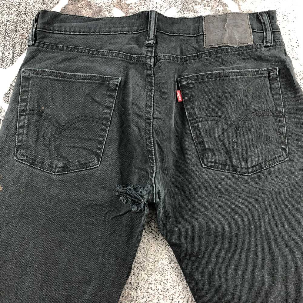 Levi's Levis 513 Jeans Distress Black Denim KJ979 - image 4