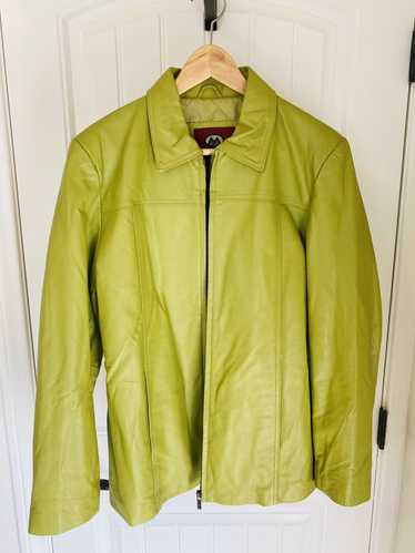 Leather Jacket × Vintage Lime Green Leather Jacket