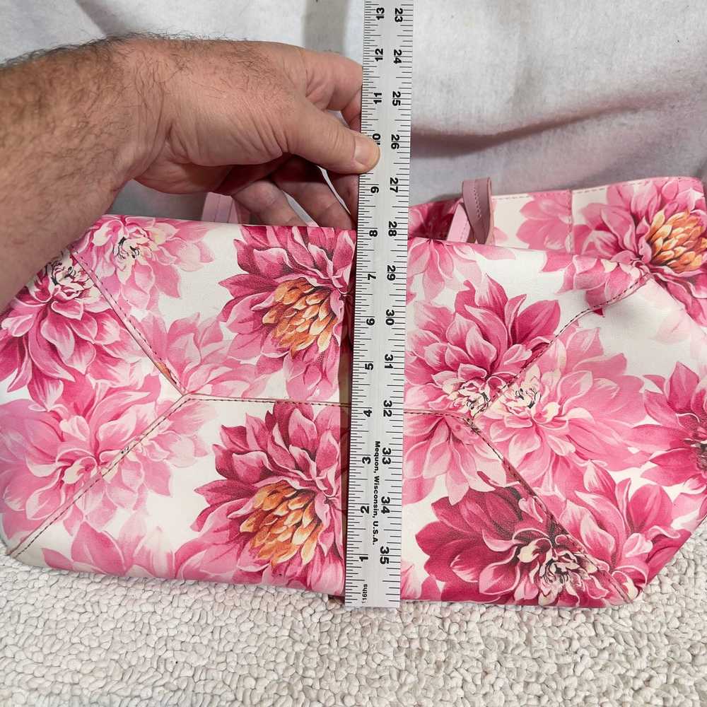 1 Tabitha Webb Pink Floral Vinyl Tote Bag Wristle… - image 8