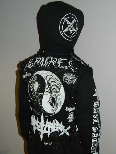 Black metal best sale denim jacket