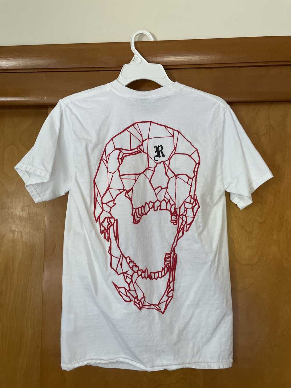 Revenge × Streetwear REVENGE Red Bones White T Sh… - image 2