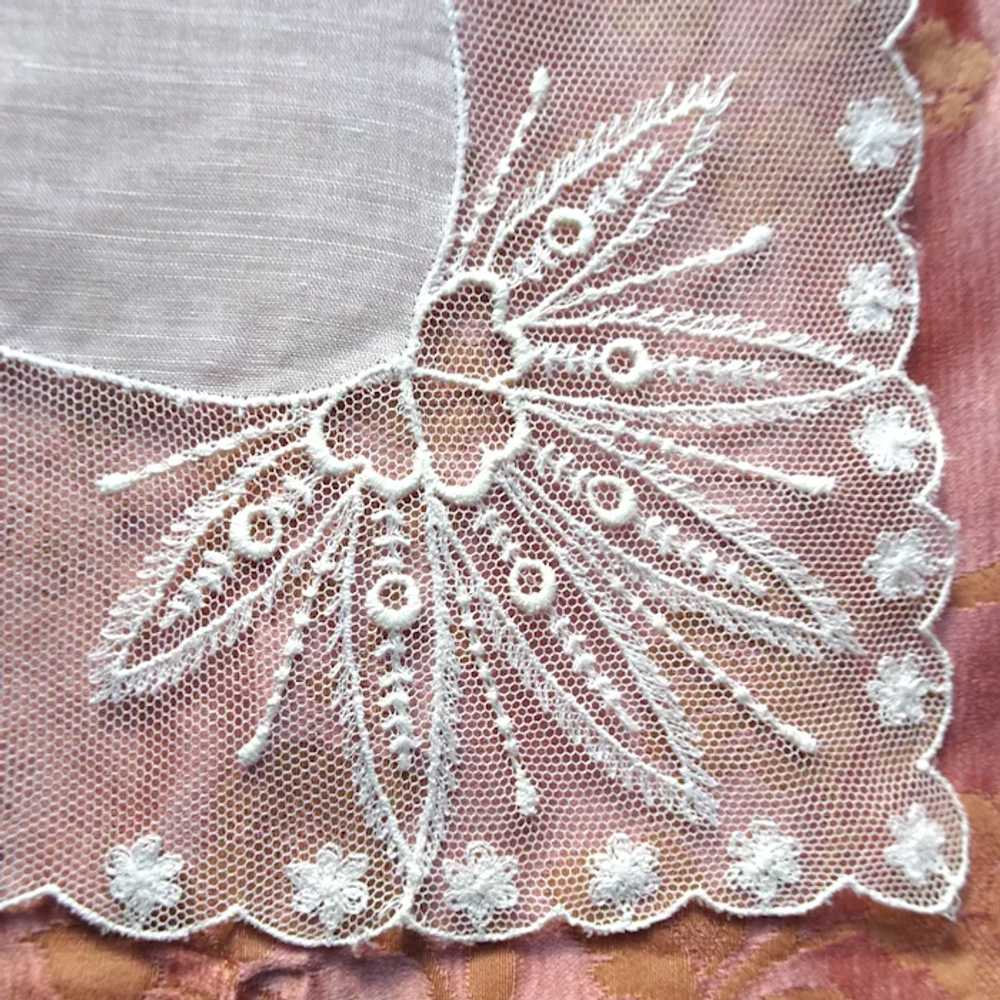 BEAUTIFUL Vintage Lace Hanky,BRIDAL WEDDING Handk… - image 2