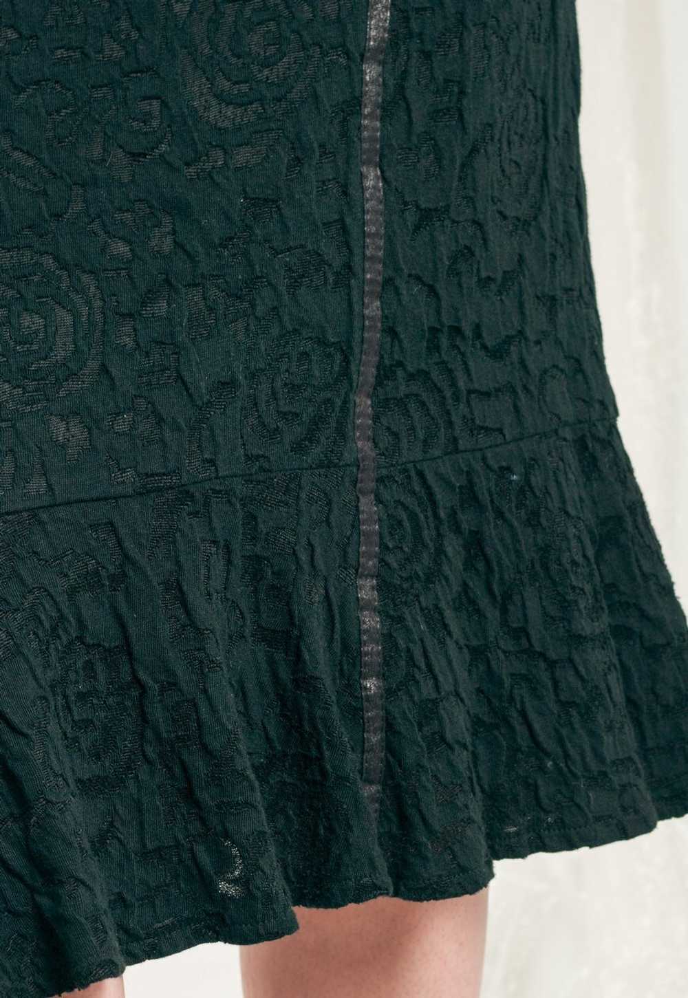 Vintage Skirt Y2K Lace Frill Midi in Black - image 4