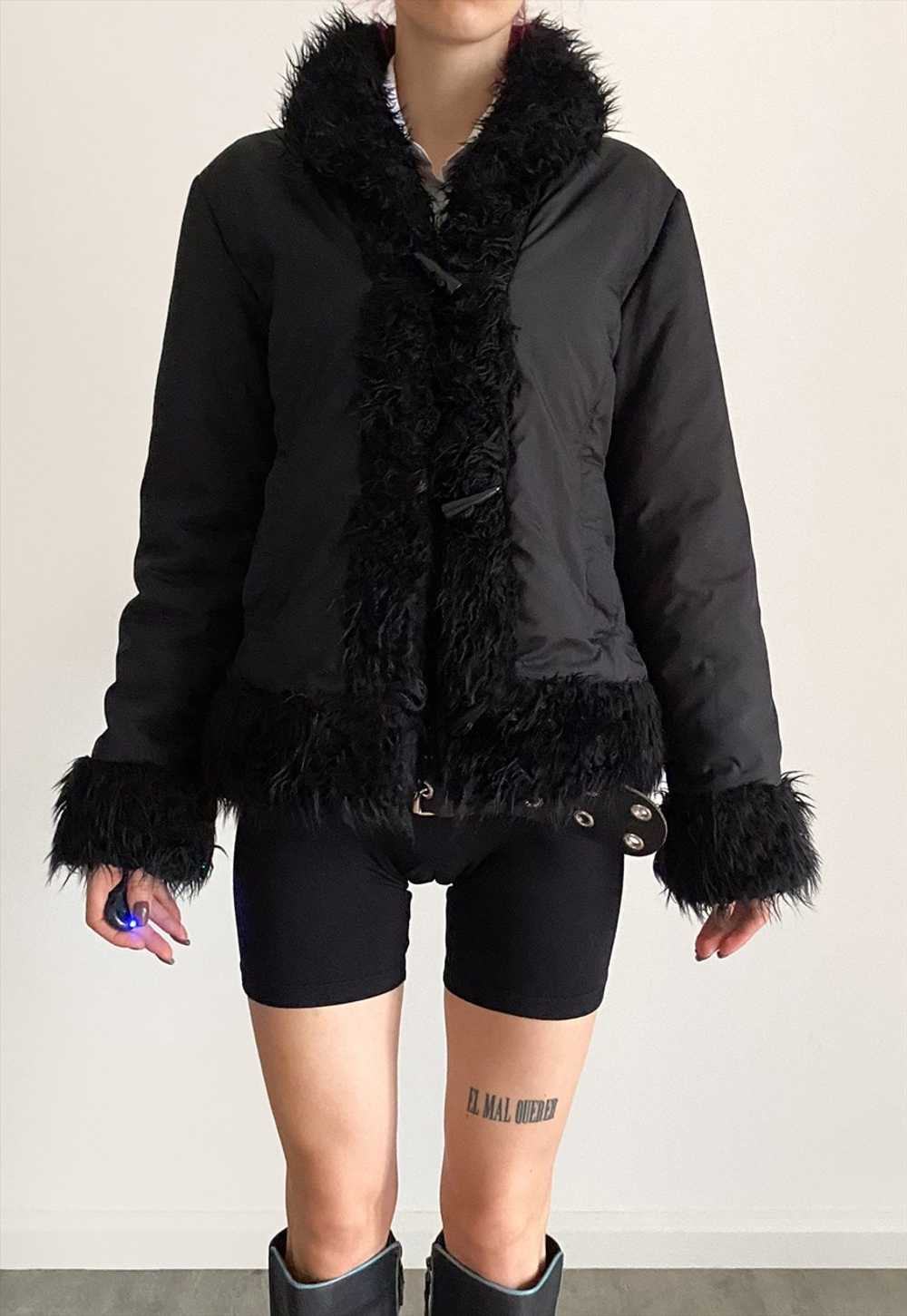 Vintage Y2K 00s penny lane winter jacket in black - image 3