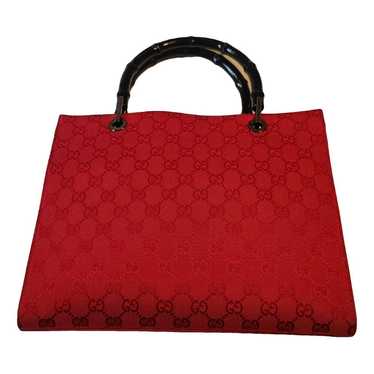 Gucci Bamboo Shopper cloth tote - image 1