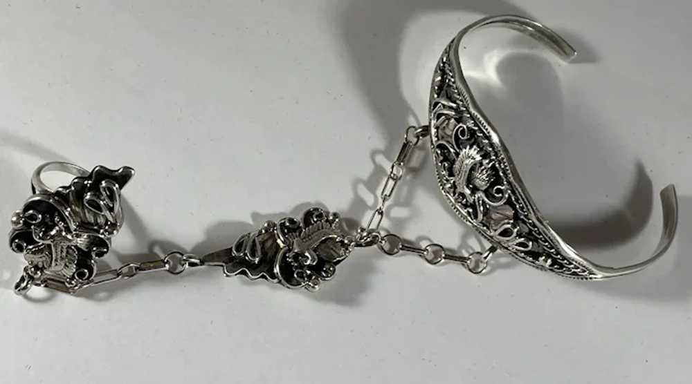 Sterling Silver Native American Slave Bracelet by… - image 3