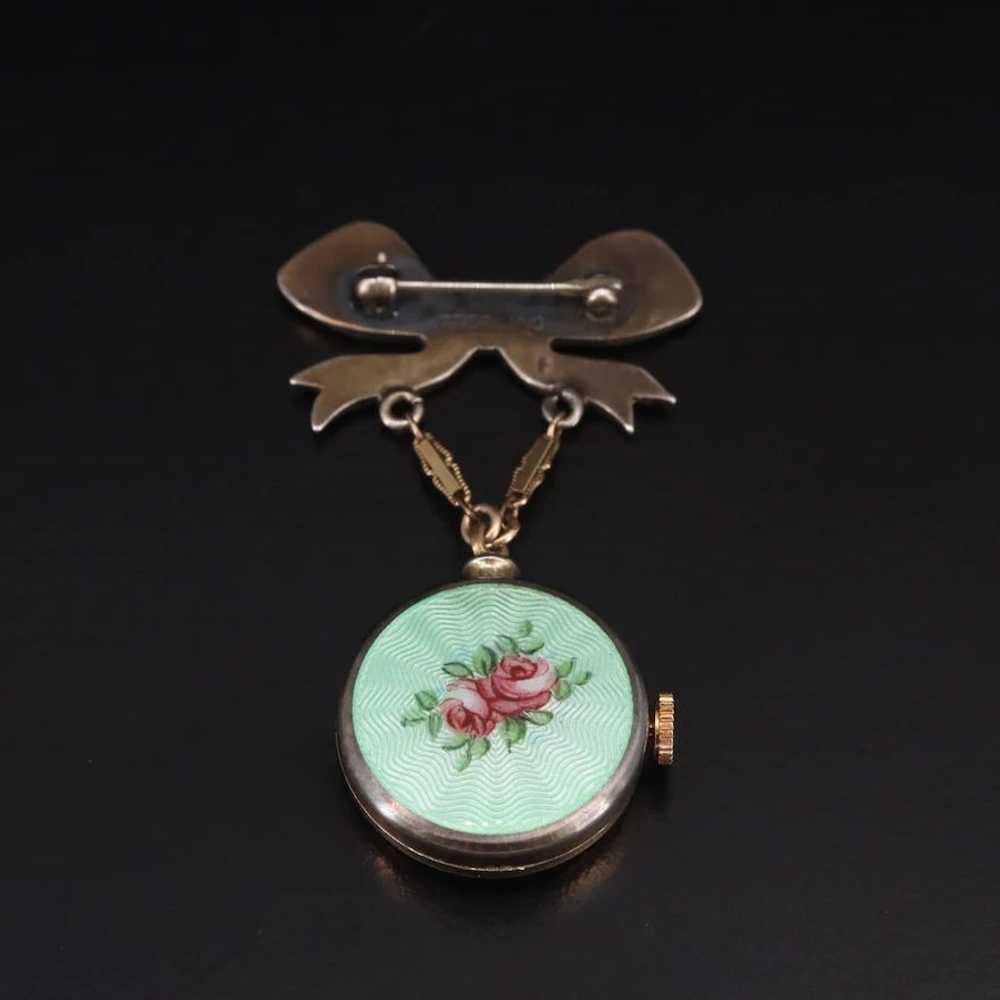 1930'S Chase Pin Watch working hand made Green Gu… - image 3