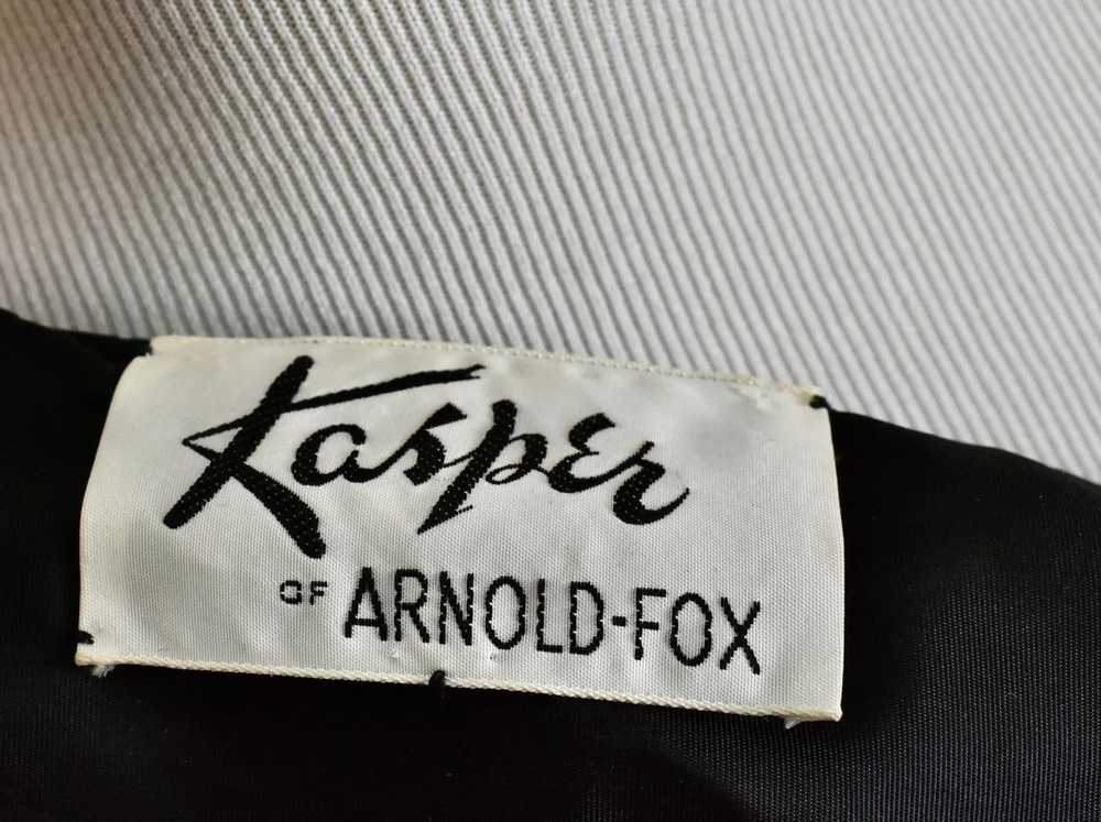 1950's Kasper of Arnold-Fox Black Silk Taffetta P… - image 10