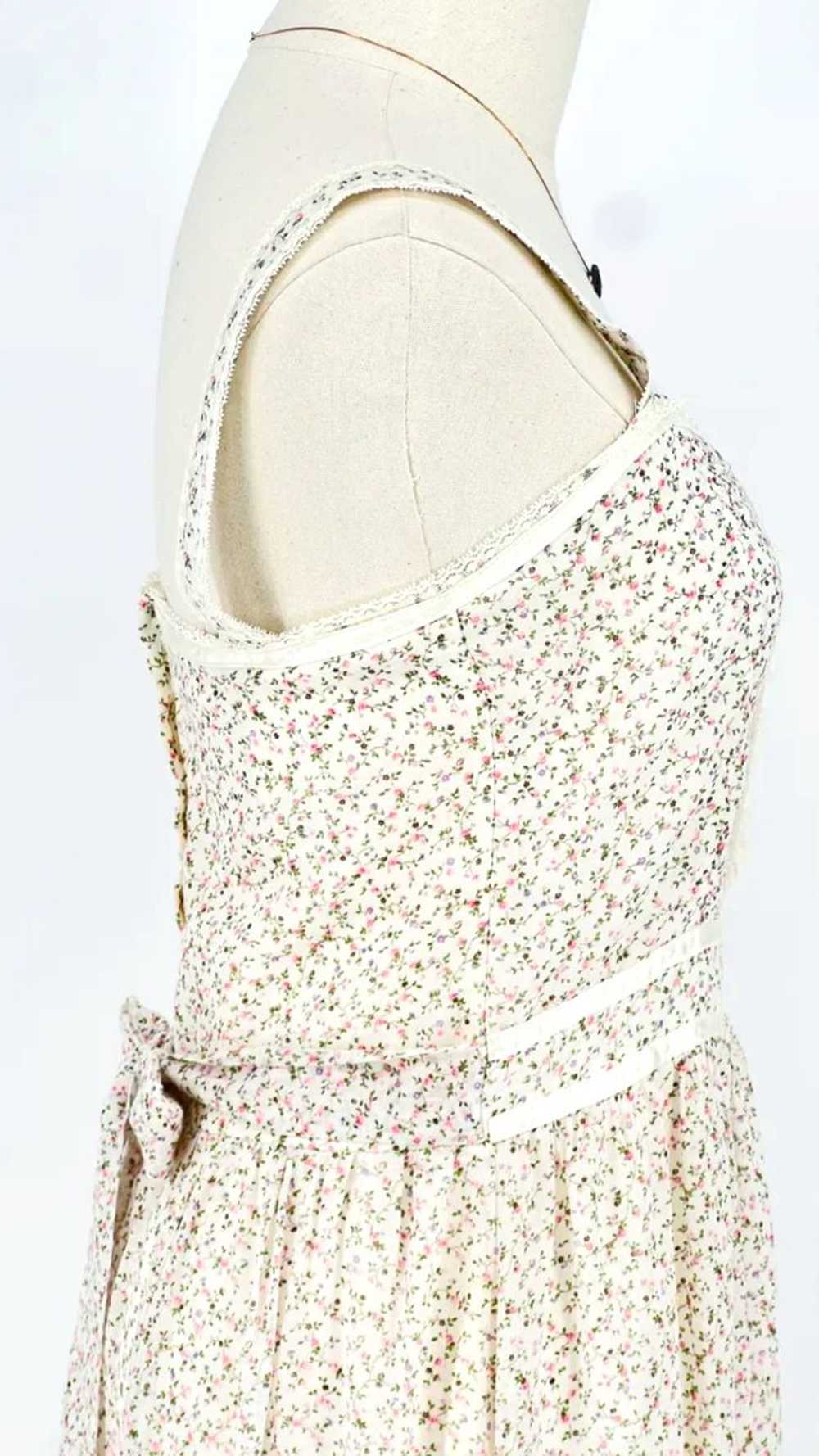1970's Gunne Sax Pastel Floral Maxi Dress - image 4