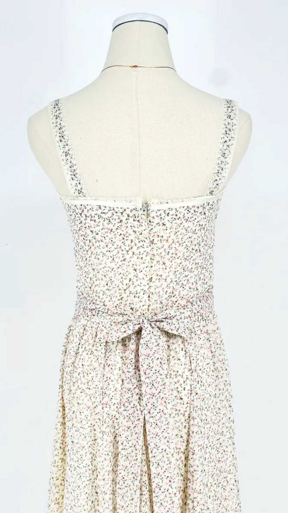 1970's Gunne Sax Pastel Floral Maxi Dress - image 9