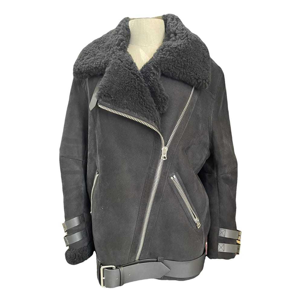 Acne Studios Velocite shearling biker jacket - image 1