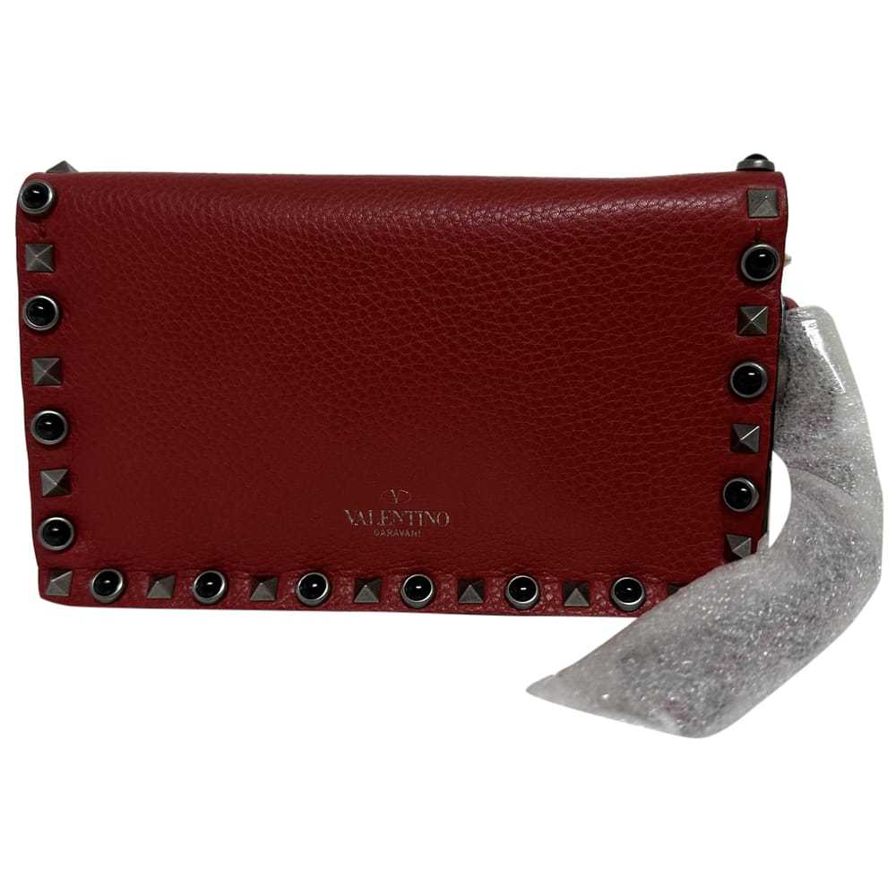 Valentino Garavani Rockstud spike leather clutch … - image 1