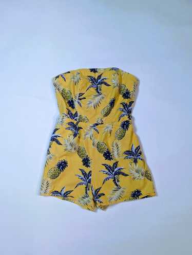 Vintage Love Riche Retro Pineapple Floral Print Ro