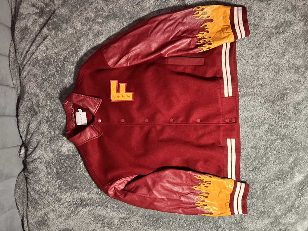 Topman Red flame varsity jacket - image 1