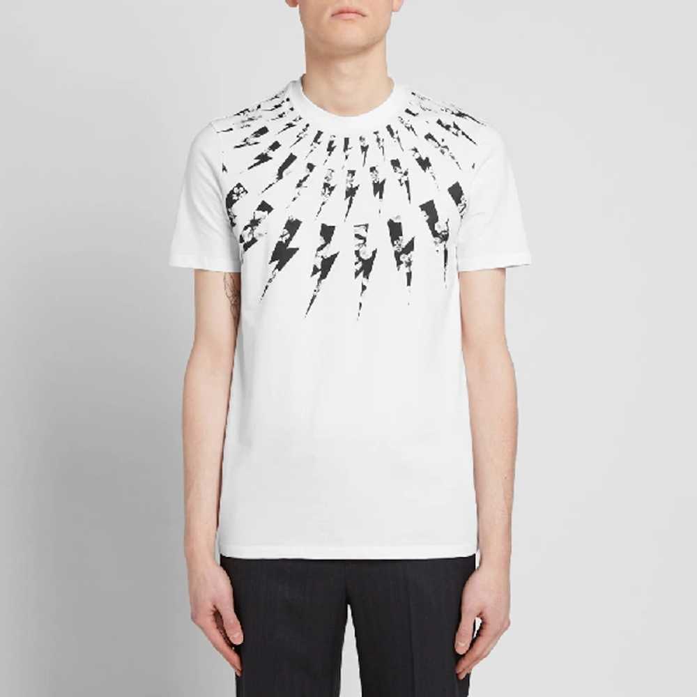 Neil Barrett Neil Barrett White T-shirt lightning… - image 2