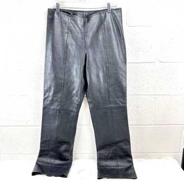 Vintage Vintage VS2 Vakko Leather Pants Sz 12 Bla… - image 1