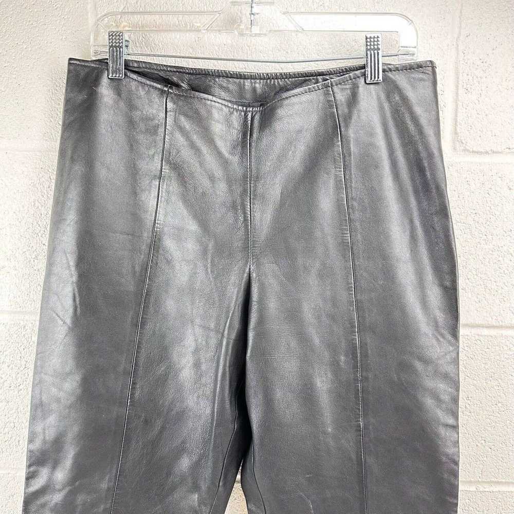 Vintage Vintage VS2 Vakko Leather Pants Sz 12 Bla… - image 2