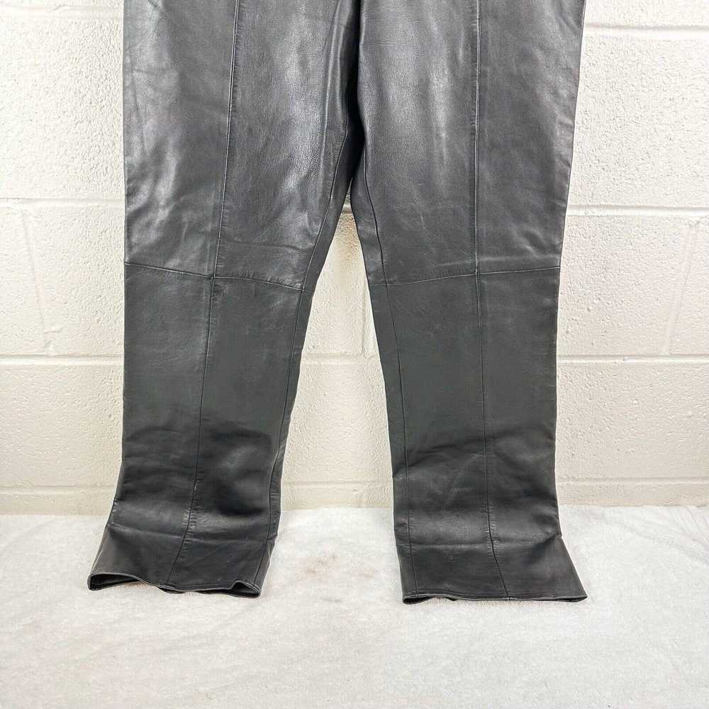 Vintage Vintage VS2 Vakko Leather Pants Sz 12 Bla… - image 3