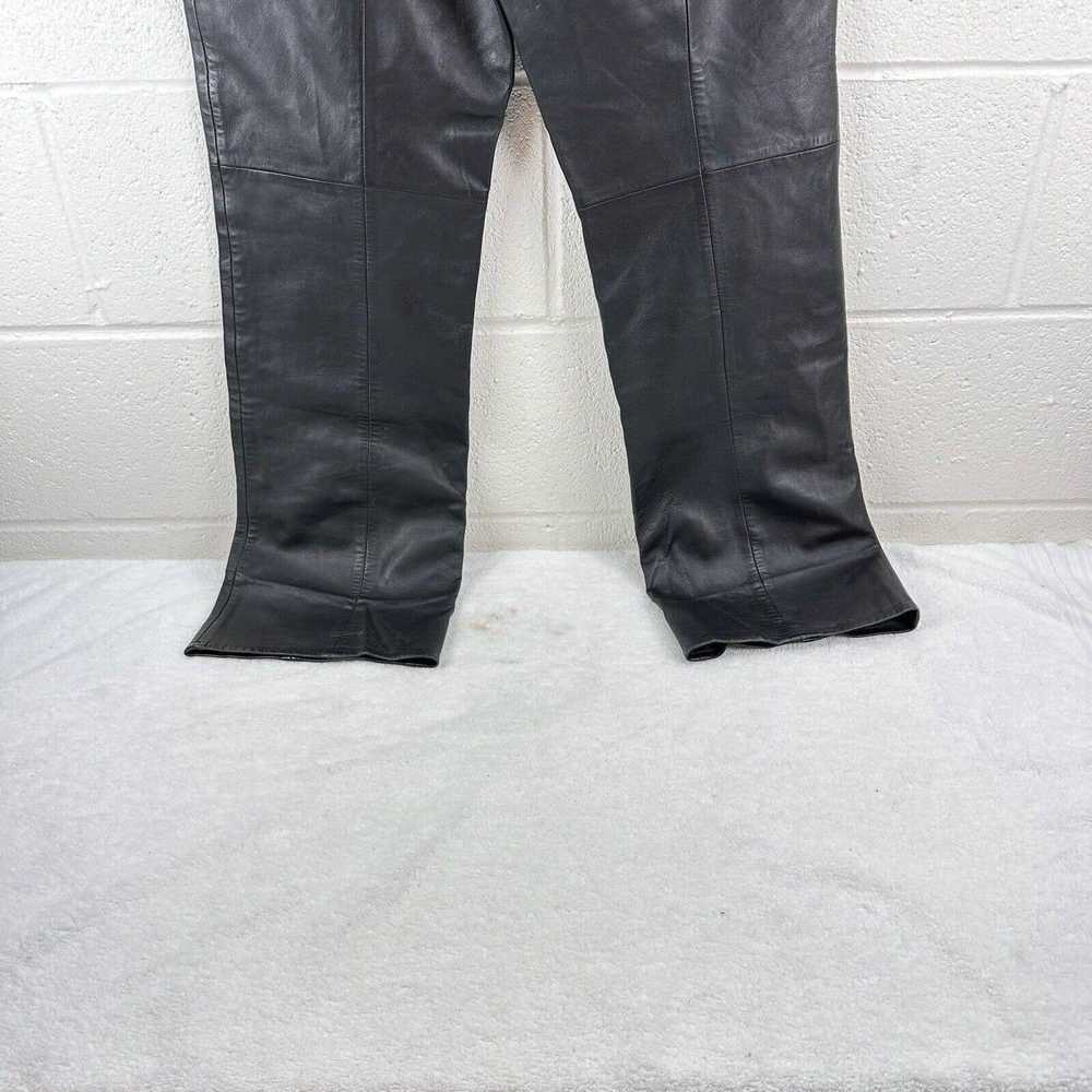 Vintage Vintage VS2 Vakko Leather Pants Sz 12 Bla… - image 8