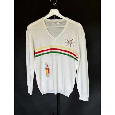 Vintage Lady LaMode Vintage Sweater Golf White VN… - image 1