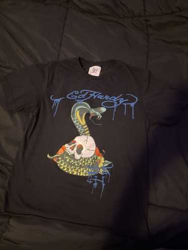 Ed Hardy Black nd blue snake ed hardy tee