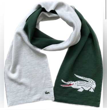 Lacoste Lacoste Oversized Logo Print Scarf in Gree