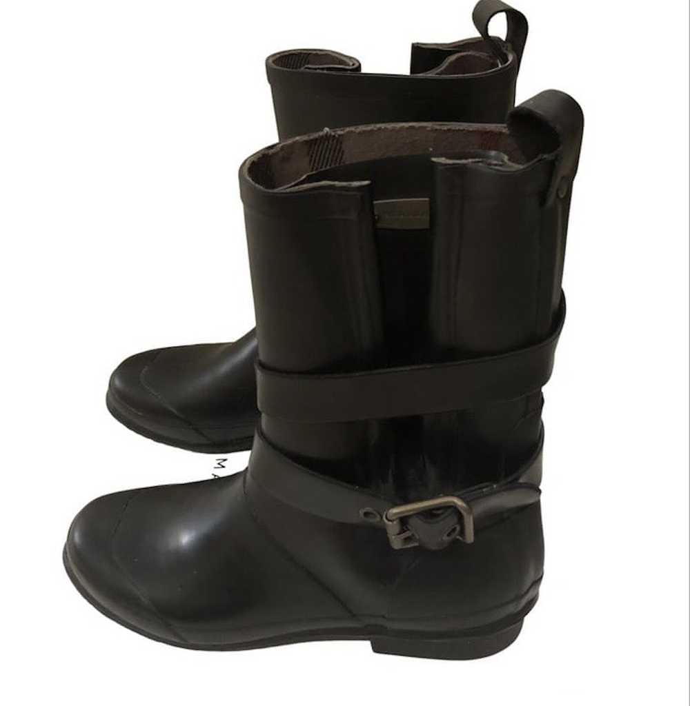 Burberry Burberry Black Buckle Rainboots With Pla… - image 1