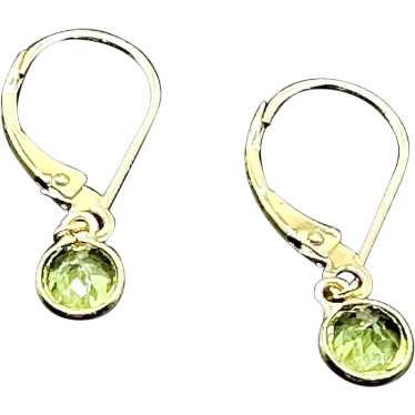 Petite 14k Gold and Peridot Earrings