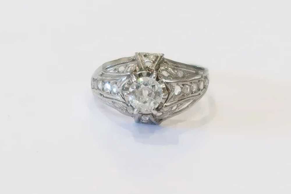 Art Deco 1.00ct Old Mine Cut Diamond With .50ct R… - image 12