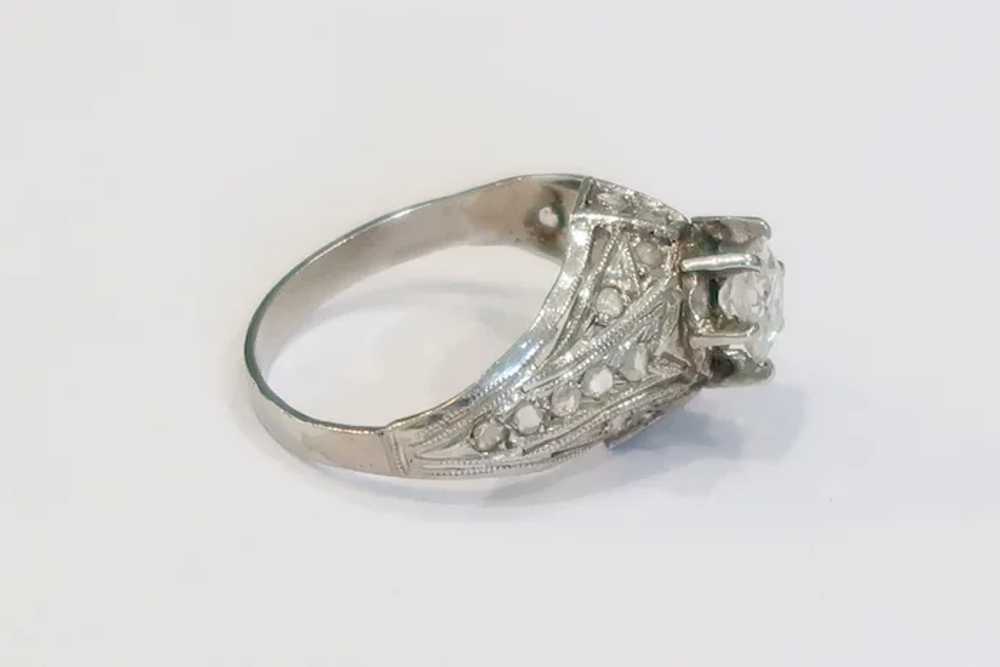 Art Deco 1.00ct Old Mine Cut Diamond With .50ct R… - image 7