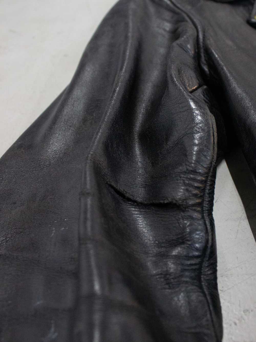 1980's Branded of Queens W-Style Black Cowhide Mo… - image 12