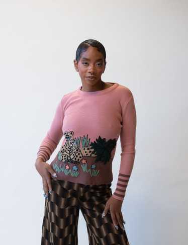 1970s Grumpy Leopard Sweater