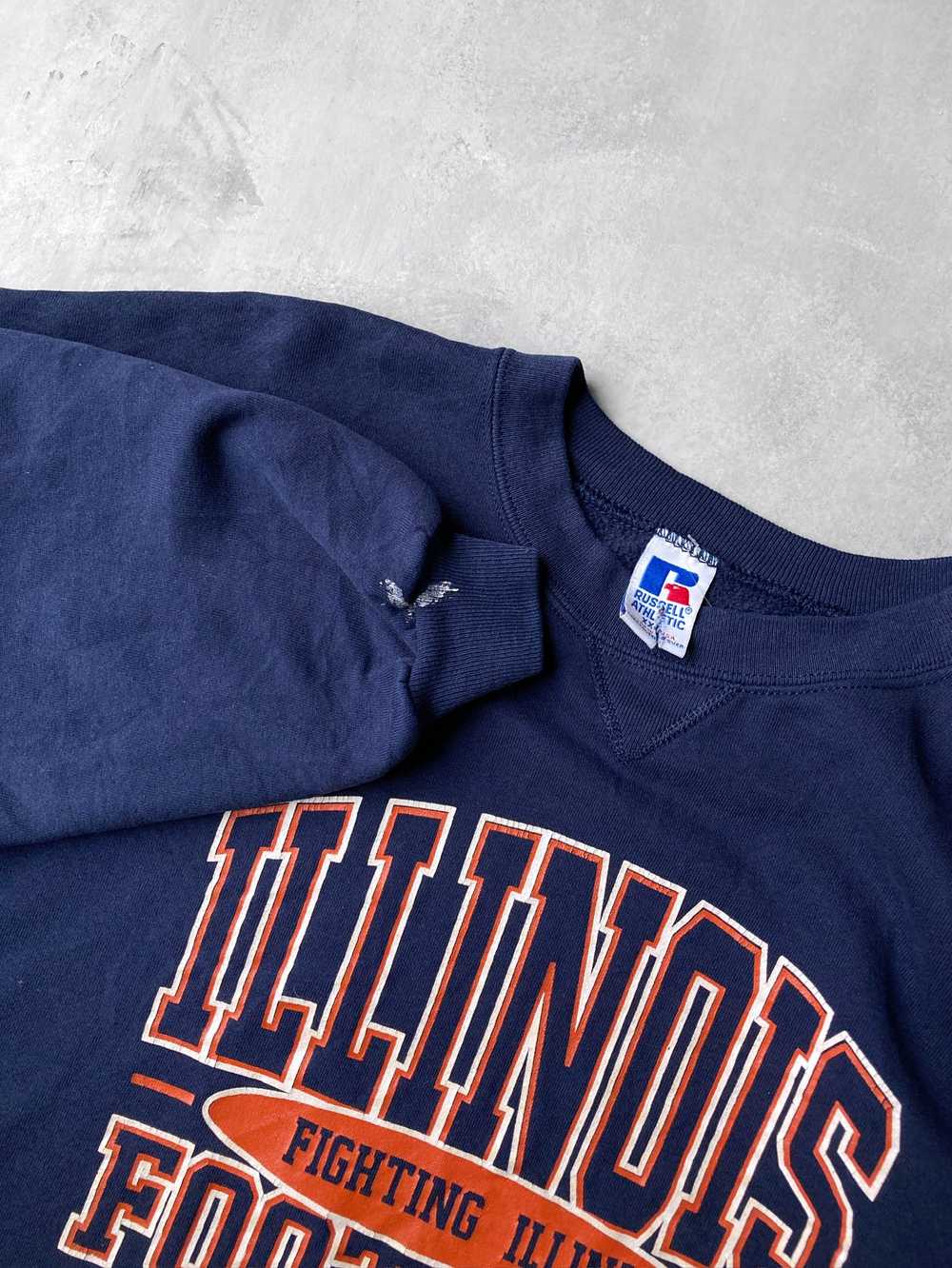 University of Illinois Football Sweatshirt 90's -… - image 2