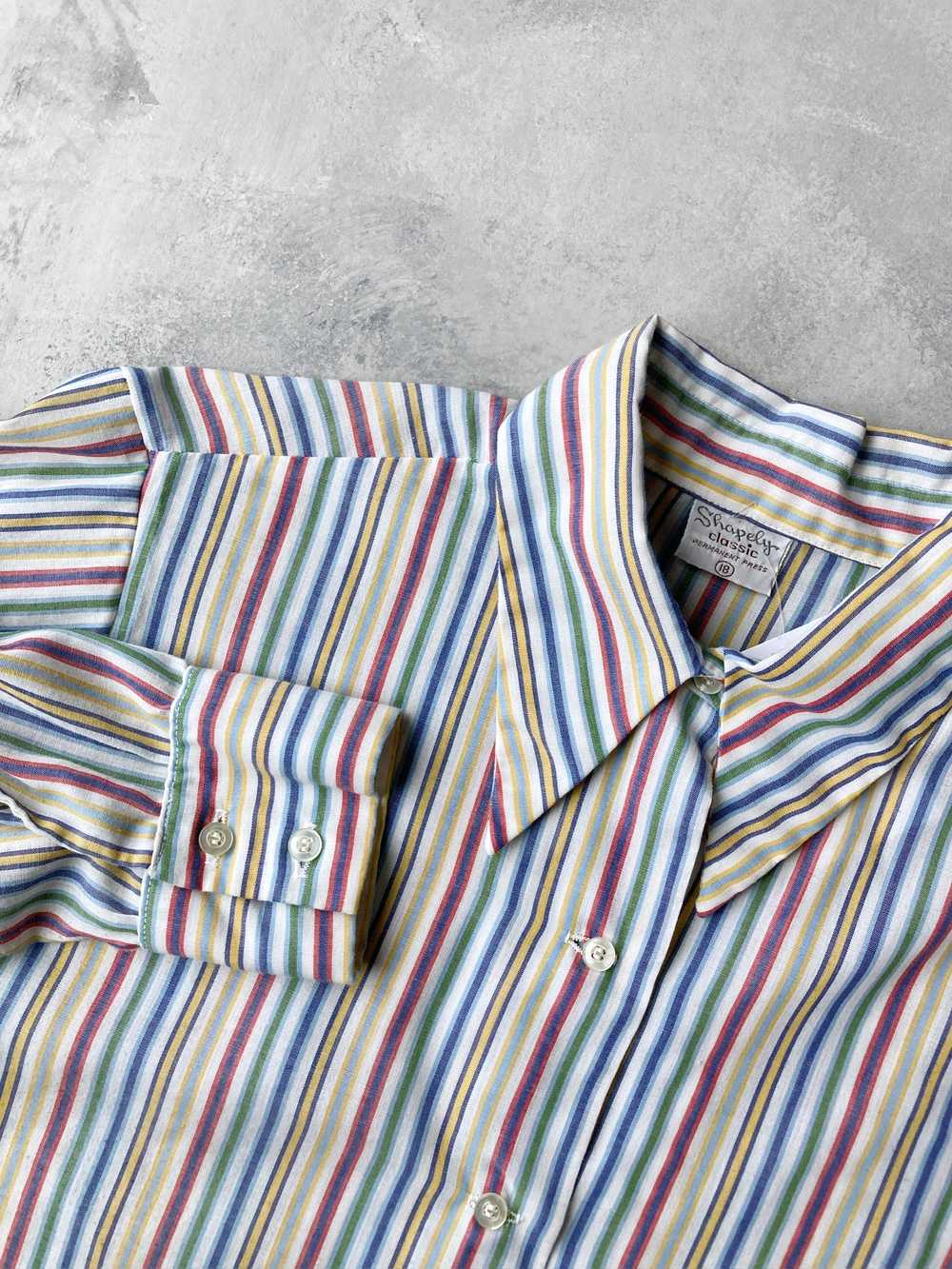 Colorful Striped Shirt 70's - Medium / Large - image 2