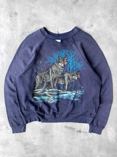 Thrashed Wolf Sweatshirt 80's - Large