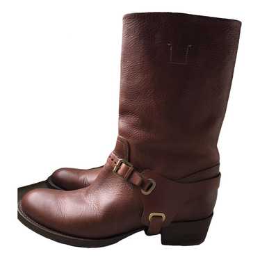 Vintage Ralph Lauren Lucchese Cowboy Selene Western Boots Womens