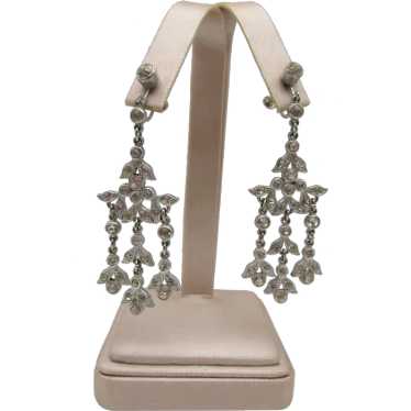 Early Crystal Chandelier Drop Earrings