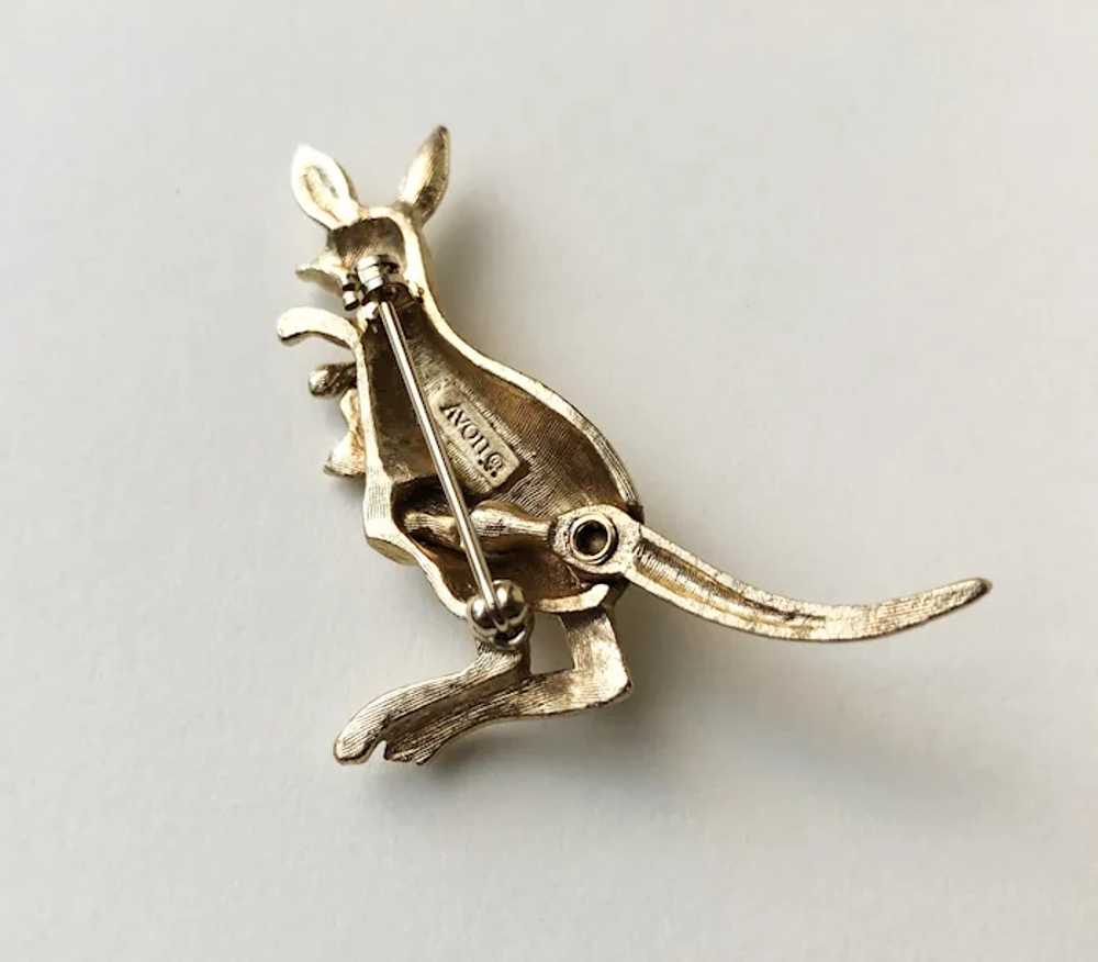 Gold kangaroo brooch pin, GF Avon 60s vintage jew… - image 9