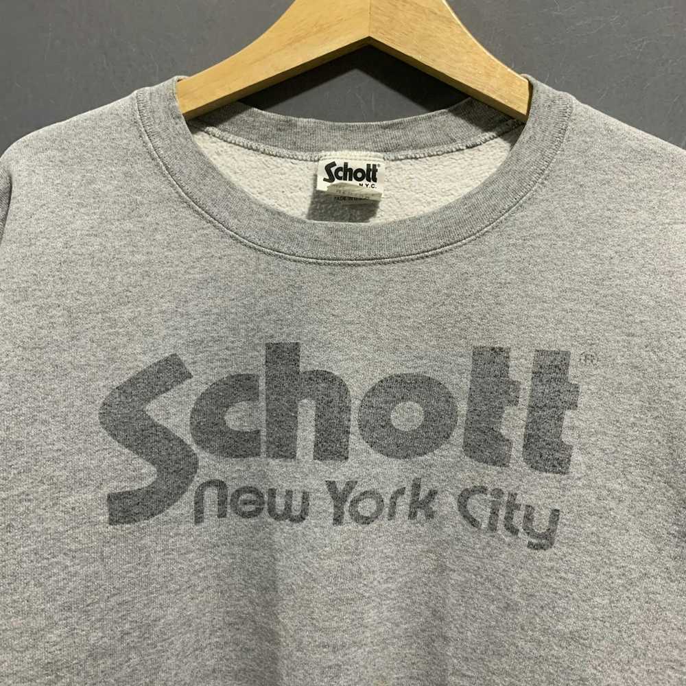 Schott × Vintage Vintage Schott NYC Sweatshirt Cr… - image 2