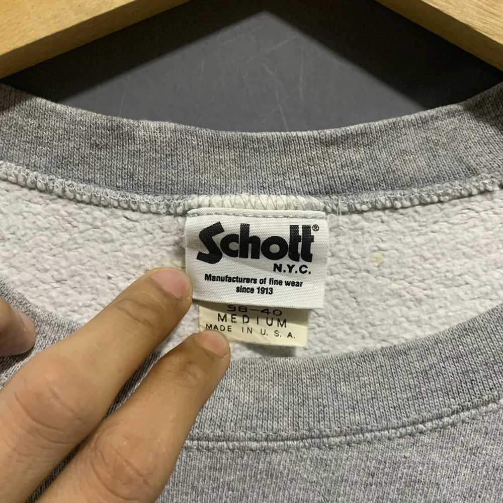 Schott × Vintage Vintage Schott NYC Sweatshirt Cr… - image 4