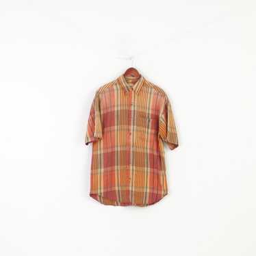 C&A C&A Men M Casual Shirt Checkered Orange 10353 - image 1