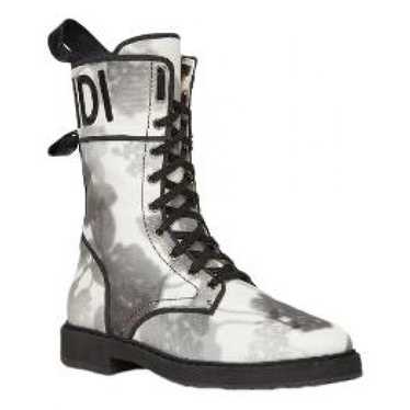 Fendi Cloth biker boots - image 1